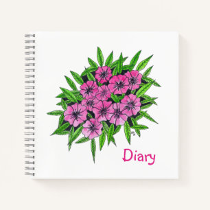 Pink Watercolor Flowers Notebook