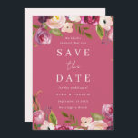 Pink Watercolor Flowers Vibrant Wedding Save The Date<br><div class="desc">Pink Watercolor Flowers Vibrant Wedding Save the Date

See matching collection in Niche and Nest Store</div>