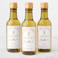 pink watercolor foliage Baptism