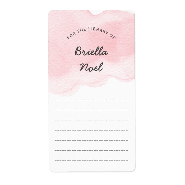 Pink Watercolor girl baby shower book (Front)