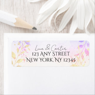 Pink Watercolor Gold Foil Minimalist