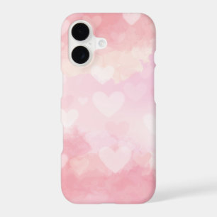 Pink Watercolor Hearts Background – Romantic Love