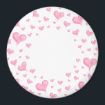 Pink Watercolor Hearts Magnet<br><div class="desc">PInk watercolor hearts.</div>