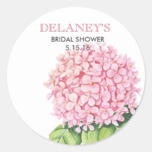 Pink Watercolor Hydrangea Stickers