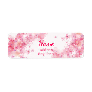 Pink Watercolor Label