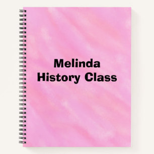 Pink Watercolor Lined Paper Notebooks
