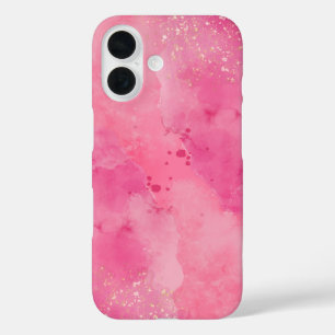 Pink Watercolor Linktree iPhone 16 Case