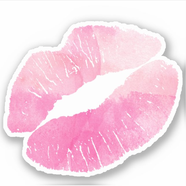 Pink Watercolor Lips (Front)