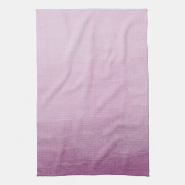 Pink Watercolor Ombre Tea Towel (Vertical)