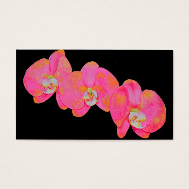 Pink watercolor Orchid painting (Front)