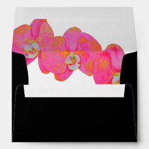 Pink watercolor Orchid painting Envelopes