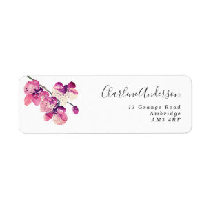 Pink Watercolor Orchid Personalised