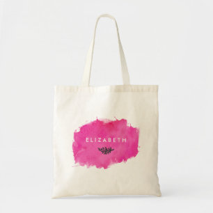 Pink Watercolor Paint Splatter Tote Bag