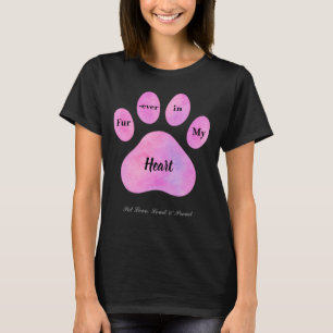Pink Watercolor Paw Print – Cute Pet Lover T-Shirt