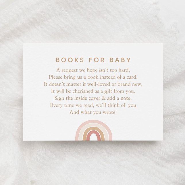 Pink Watercolor Rainbow Book Request Enclosure Card (Creator Uploaded)