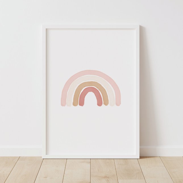 Pink Watercolor Rainbow Nursery Poster (Creator Uploaded)