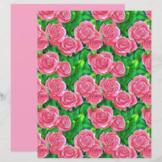 Pink Watercolor Rose Pattern