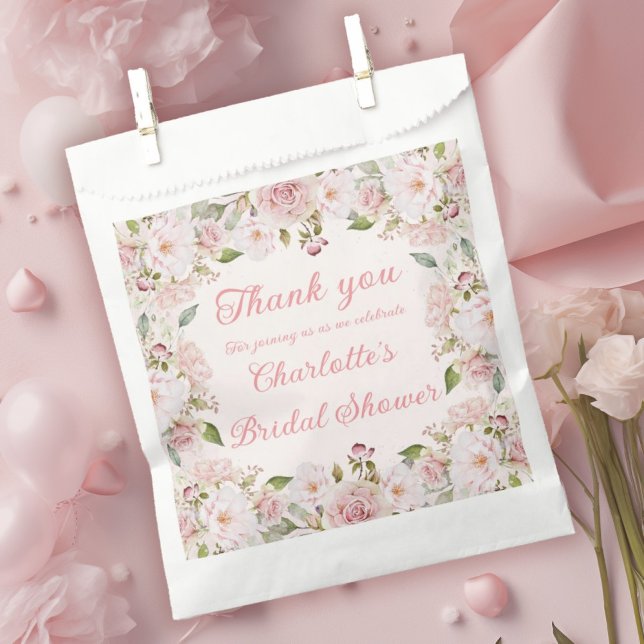 Pink Watercolor Roses Bridal Shower Favour Bags (Pink Watercolor Roses Bridal Shower Favor Bag
Beautiful Favor Bags to say Thank You to your guests. )