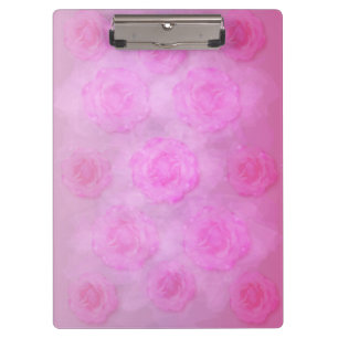 PINK Watercolor roses Clipboard