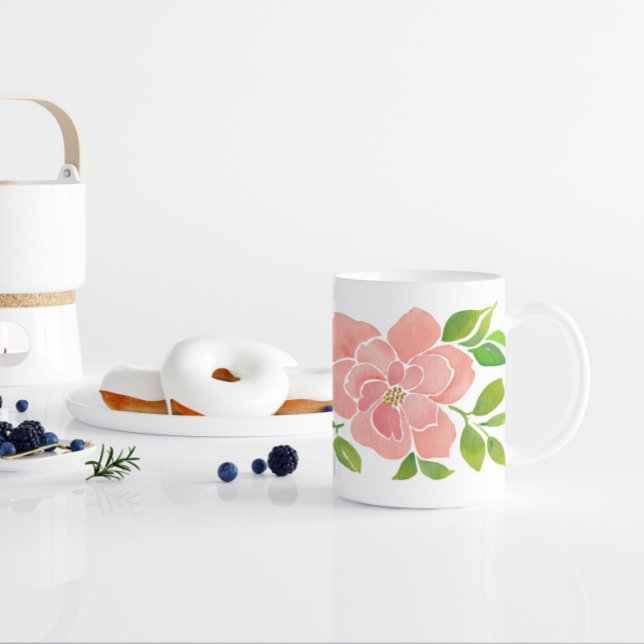 Pink Watercolor Roses Coffee Mug (Creator Uploaded)
