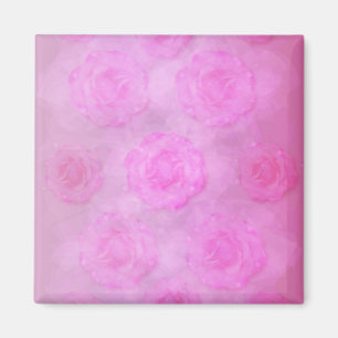 PINK Watercolor roses Magnet