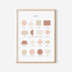 Pink Watercolor Shapes Classroom Decor