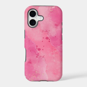 Pink Watercolor Splash Abstract Phone Case,