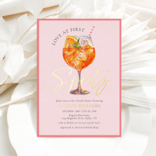 Pink Watercolor Spritz Cocktail Bridal Shower