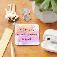 Pink Watercolor Successful Woman Quote Typography
