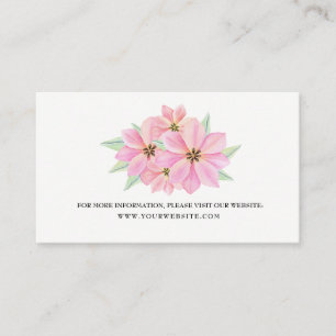 Pink Watercolor Tulips Wedding Enclosure Card