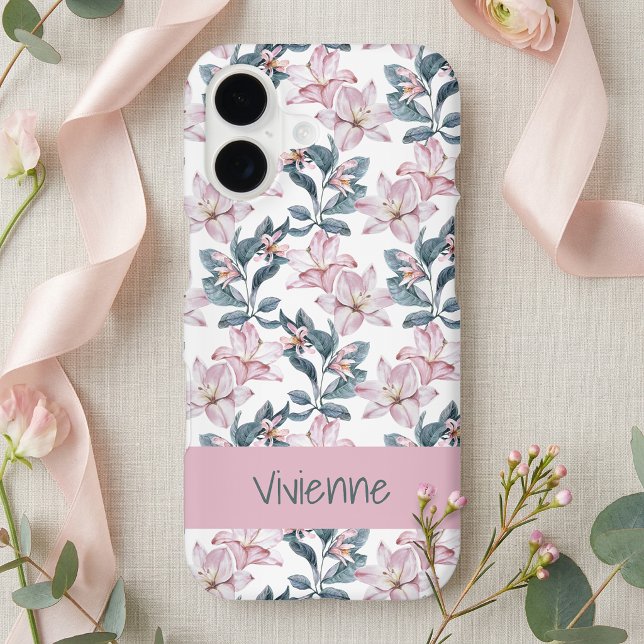 Pink Watercolor Wildflower Name (Pink Watercolor Wildflower Name iPhone 17 Case)