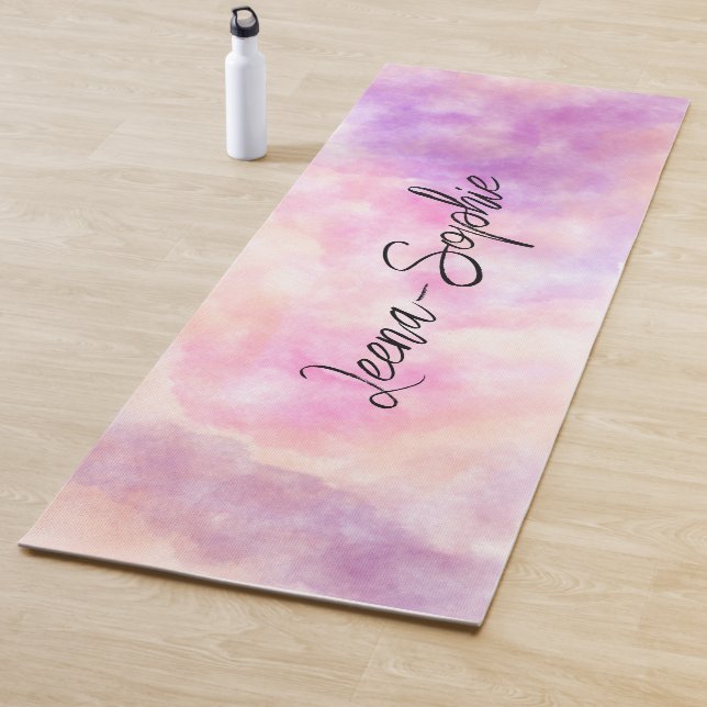 Pink watercolor  yoga mat (In Situ)