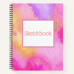 Pink Watercolour Artwork Notebook