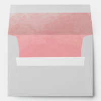 Pink Watercolour Pre addressed enveloppe