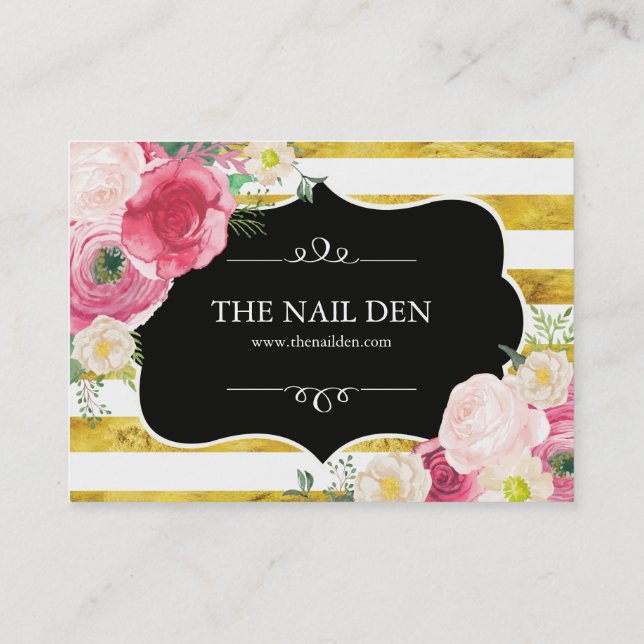 Pink Watercolour Roses Gift Certificate (Back)