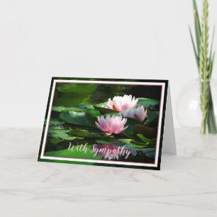 Pink waterlilies card