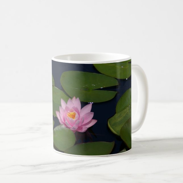 Pink Waterlily Coffee Mug (Front Right)