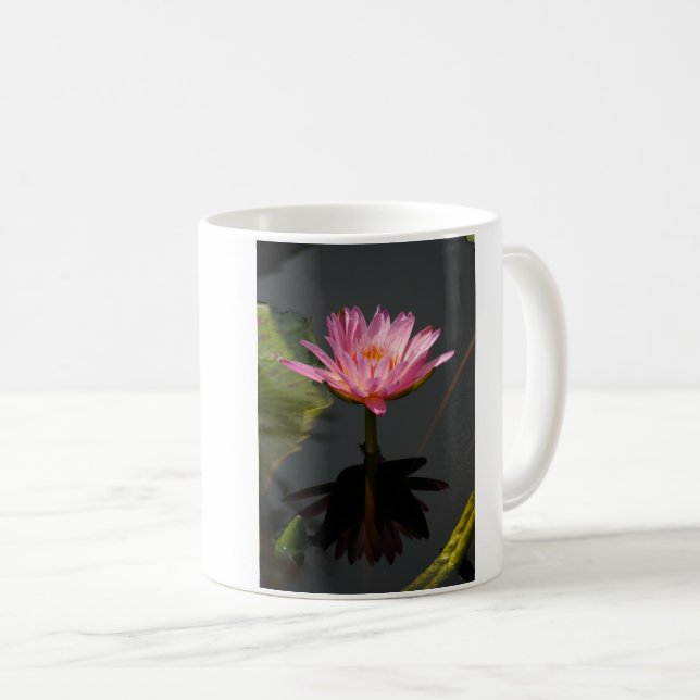 Pink Waterlily Coffee Mug (Front Right)