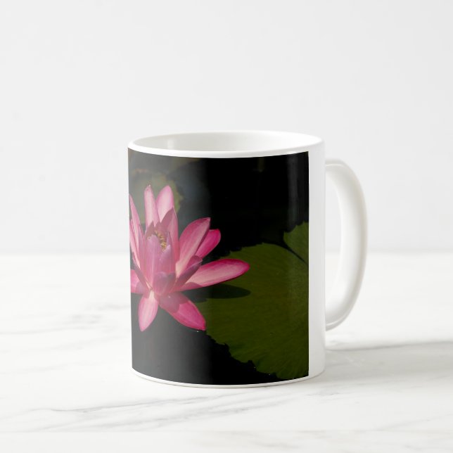 Pink Waterlily Coffee Mug (Front Right)
