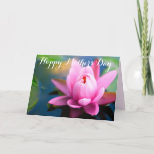Pink Waterlily Happy Mother's Day Greeting Card