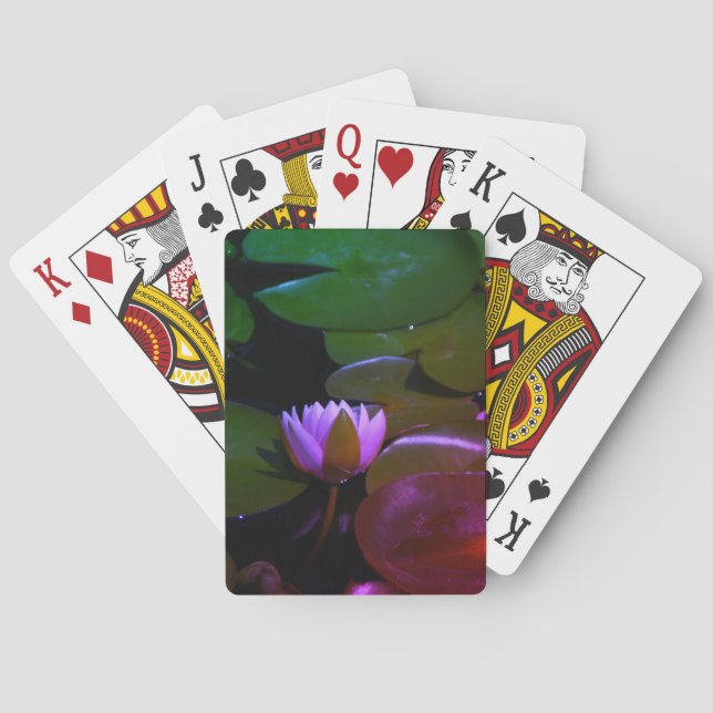 Pink Waterlily Lotus, Playing Cards (Back)