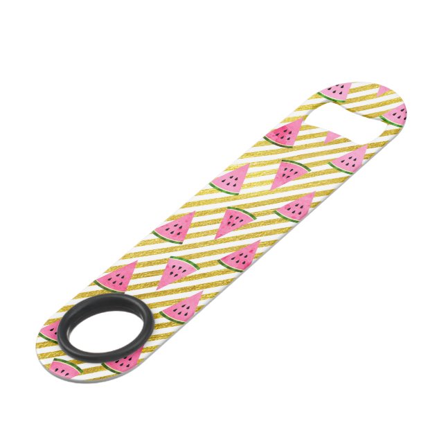 Pink Watermelon and Yellow Stripe Summer Pattern (Front Angled)