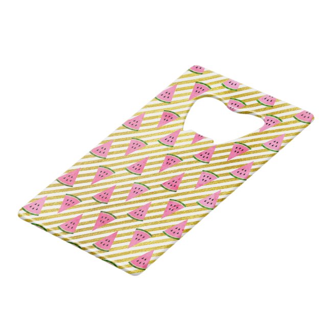 Pink Watermelon and Yellow Stripe Summer Pattern (Front Angled)