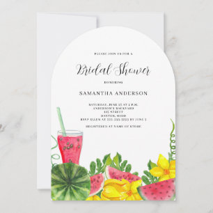 Pink Watermelon Bridal Shower  Invitation