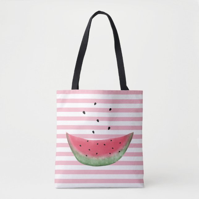 Pink Watermelon Custom Shoulder Tote bags (Front)