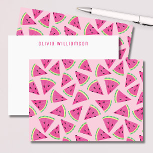 Pink Watermelon Fruit Personalised Card