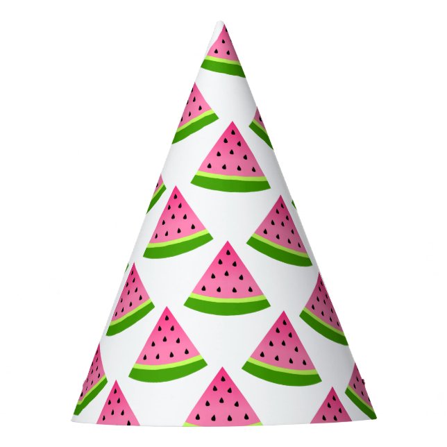 Pink Watermelon Pattern Party Hat (Front)