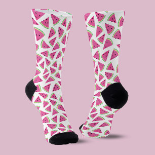Pink Watermelon Pattern Socks