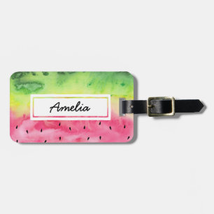 Pink watermelon Personalised Luggage Tag
