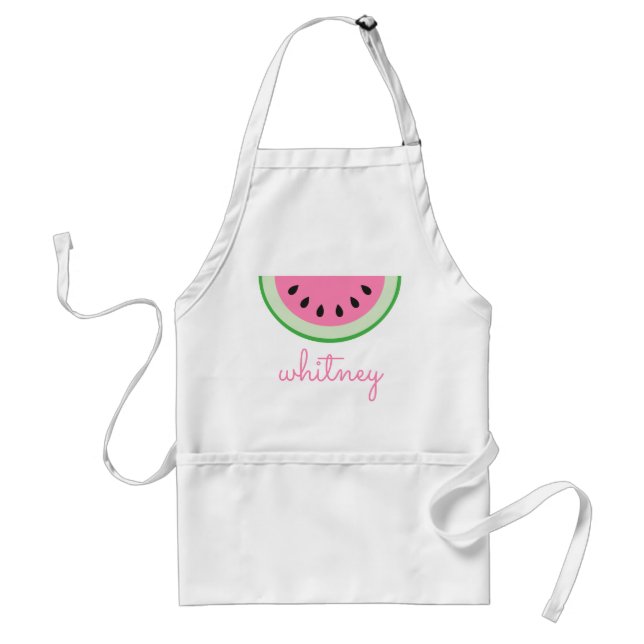 Pink Watermelon Personalized Apron (Front)